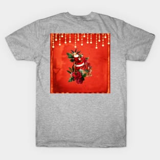 Funny Santa Claus with cute fawn T-Shirt